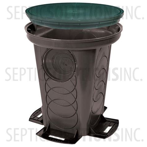 polylok 4-hole distribution box with solid cover|polylok septic box.